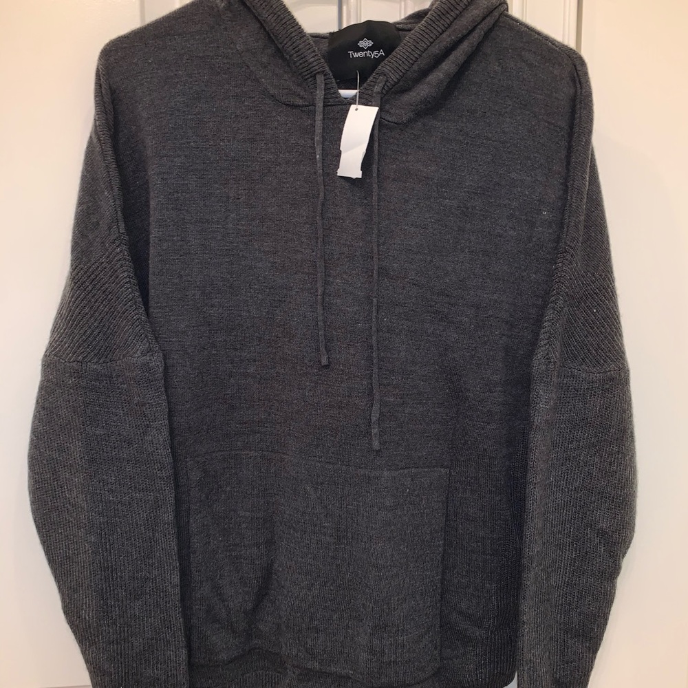 Gray Hooded Sweater